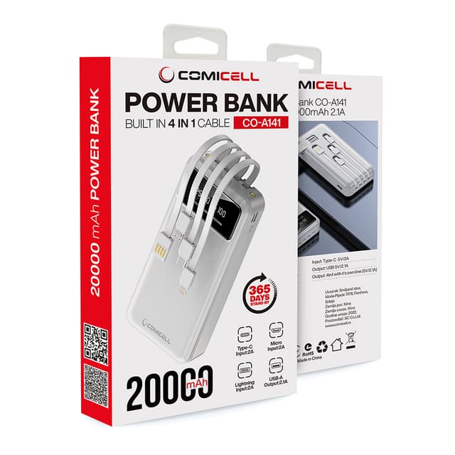 Power bank COMICELL CO-A141 4in1 20000mAh 2.1A beli-1