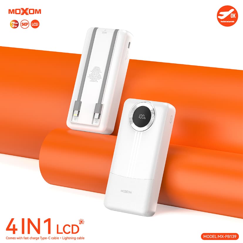 Power bank moxom MX-PB139 20000mAh SCP22.5W+ PD20W  2.4A beli-2