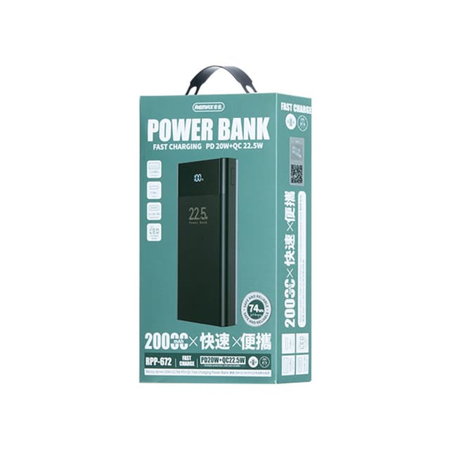 Power Bank Remax Reciuy Series RPP-672 brzo punjenje  20W+22.5W PD+QC 20000mAh crni-2