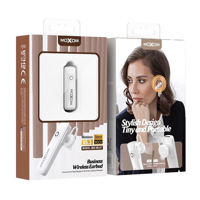 Bluetooth headset (slusalica) Moxom MX-WL67 bela-1