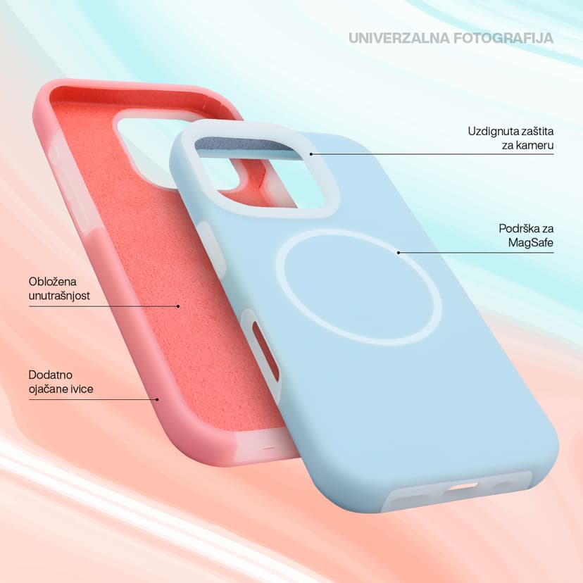 Futrola PASTEL COLOR MagSafe za iphone 16 (6.1) narandzasta-1