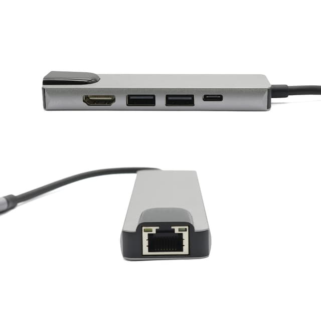 Hub Type-c na HDMI Type C 2xUSB3.0 LAN (5 u 1)-1