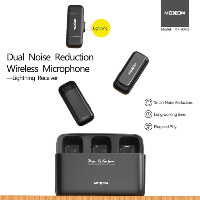 Mikrofoni bluetooth Moxom MX-AX65 Lightning crni-2