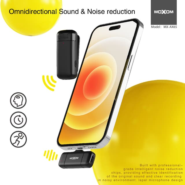 Mikrofoni bluetooth Moxom MX-AX65 Lightning crni-3