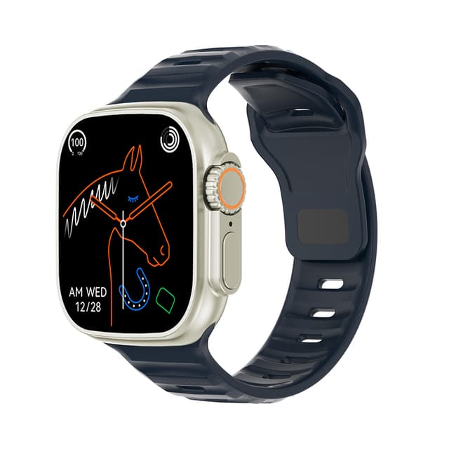 Smart Watch DT8 Ultra crno-zlatni (silikonska narukvica)-0