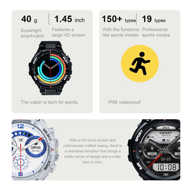 Smart Watch DT5 Sport crni (silikonska narukvica)-3