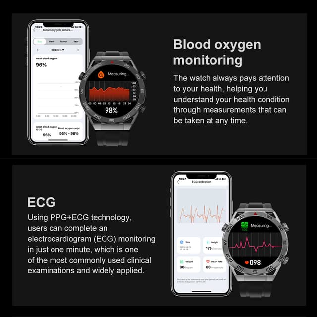 Smart Watch DT Ultramate crni (metalna i silikonska narukvica)-6