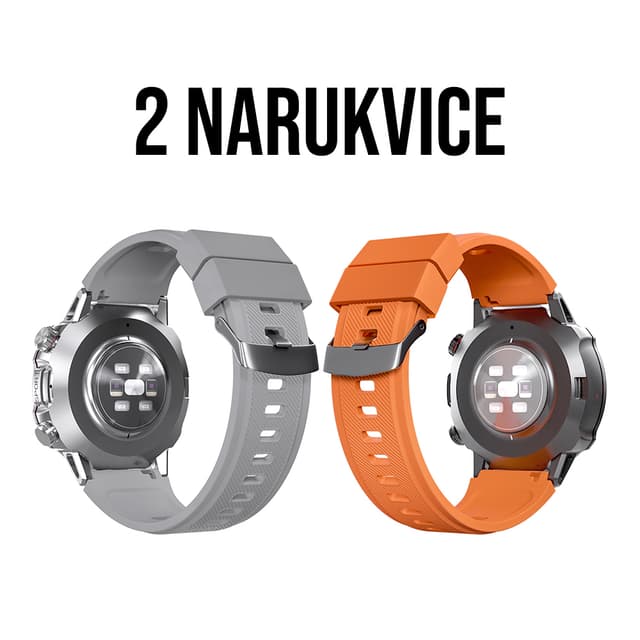 Smart watch OD2 srebrni (2 silikonske narukvice)-1