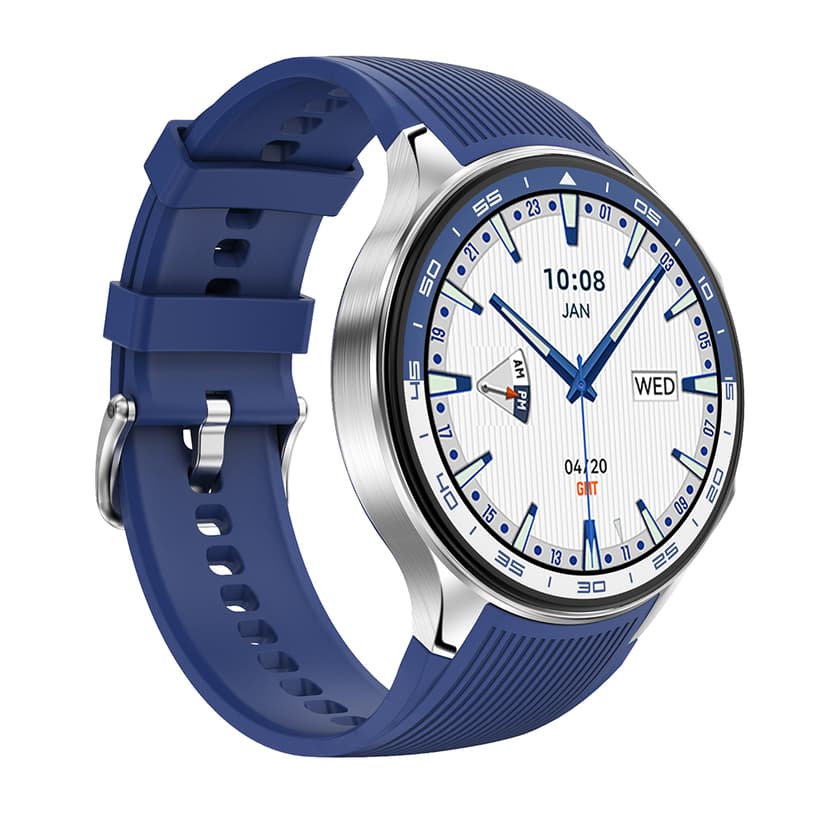 Smart watch DT Watch X plavi (plava silikonska i braon kozna narukvica)-0