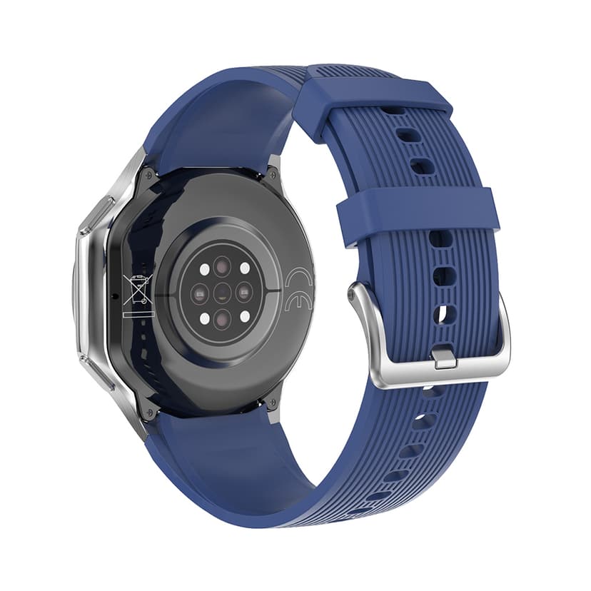 Smart watch DT Watch X plavi (plava silikonska i braon kozna narukvica)-3