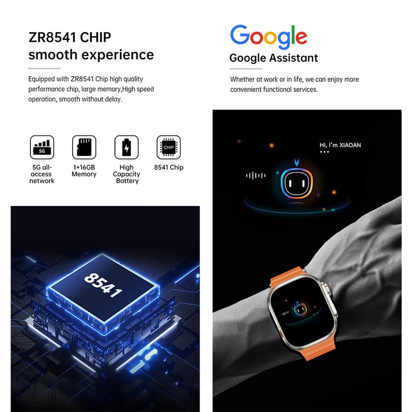 Smart watch WS9 ULTRA 4G narandzasti-7