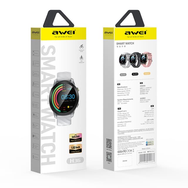 Smart watch AWEI H36 srebrni-5