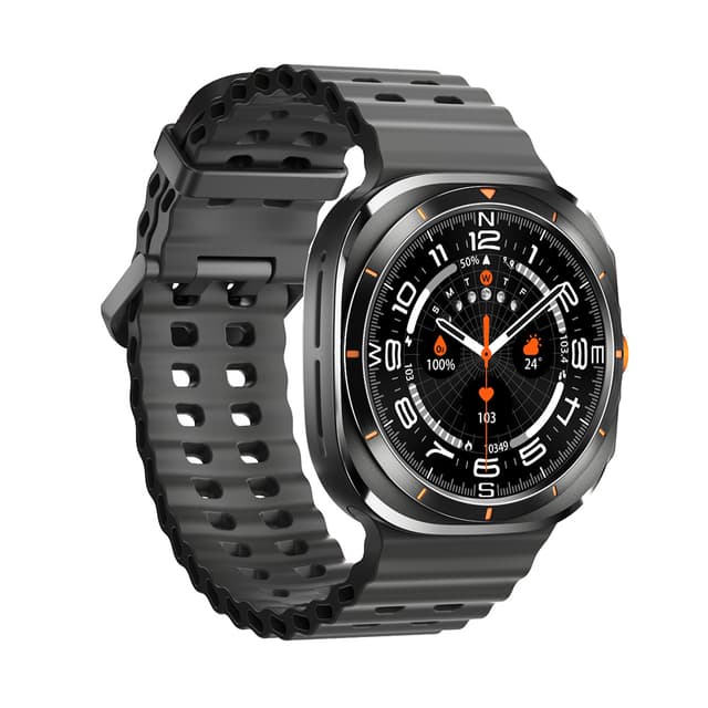 Smart watch W7 Watch Ultra crni (crna silikonska narukvica)-2