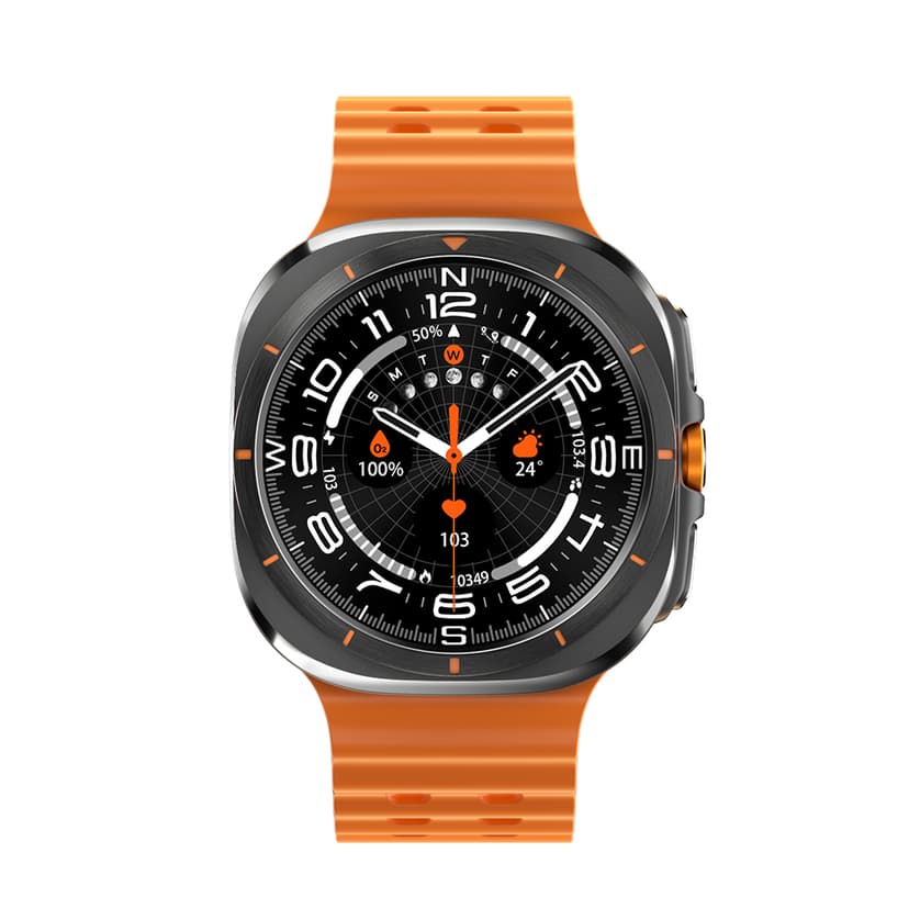 Smart watch W7 Watch Ultra crni (narandzasta silikonska narukvica)-1