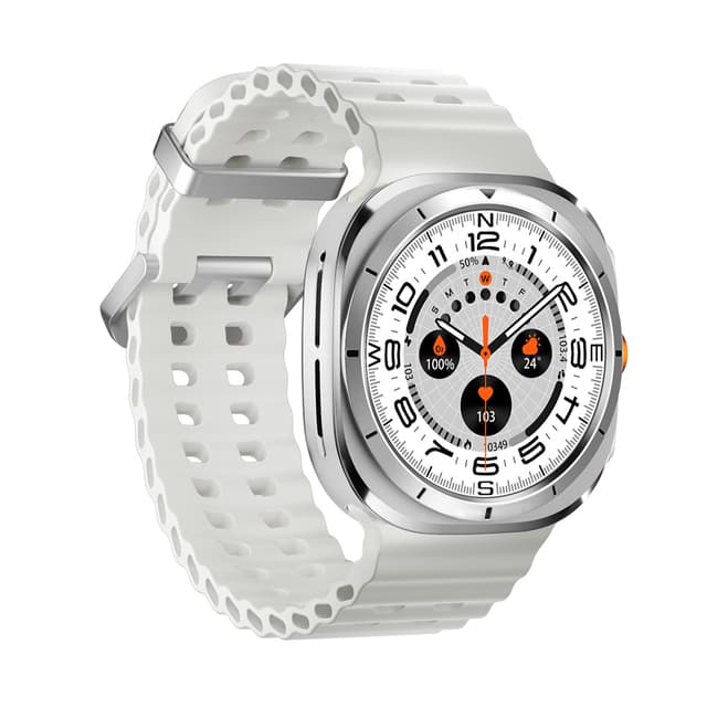 Smart watch W7 Watch Ultra srebrni (bela silikonska narukvica)-2