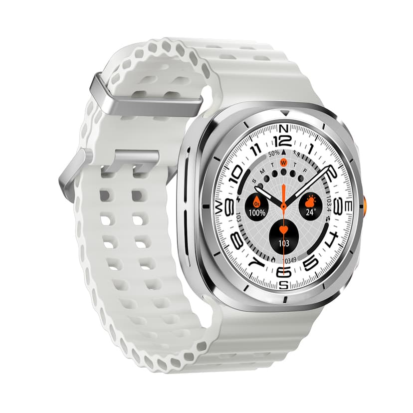 Smart watch W7 Watch Ultra srebrni (bela silikonska narukvica)-2