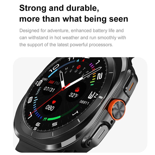 Smart watch DT WATCH ULTRA crni (crna silikonska narukvica)-8