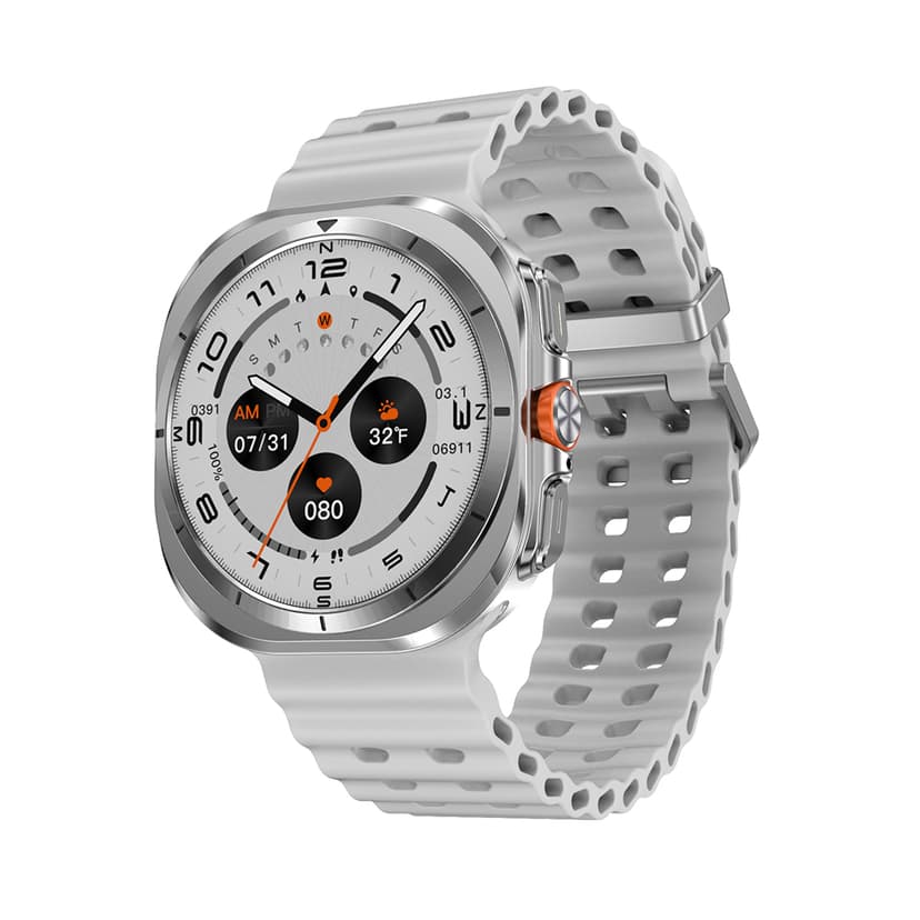 Smart watch DT WATCH ULTRA srebrni (bela silikonska narukvica)-0