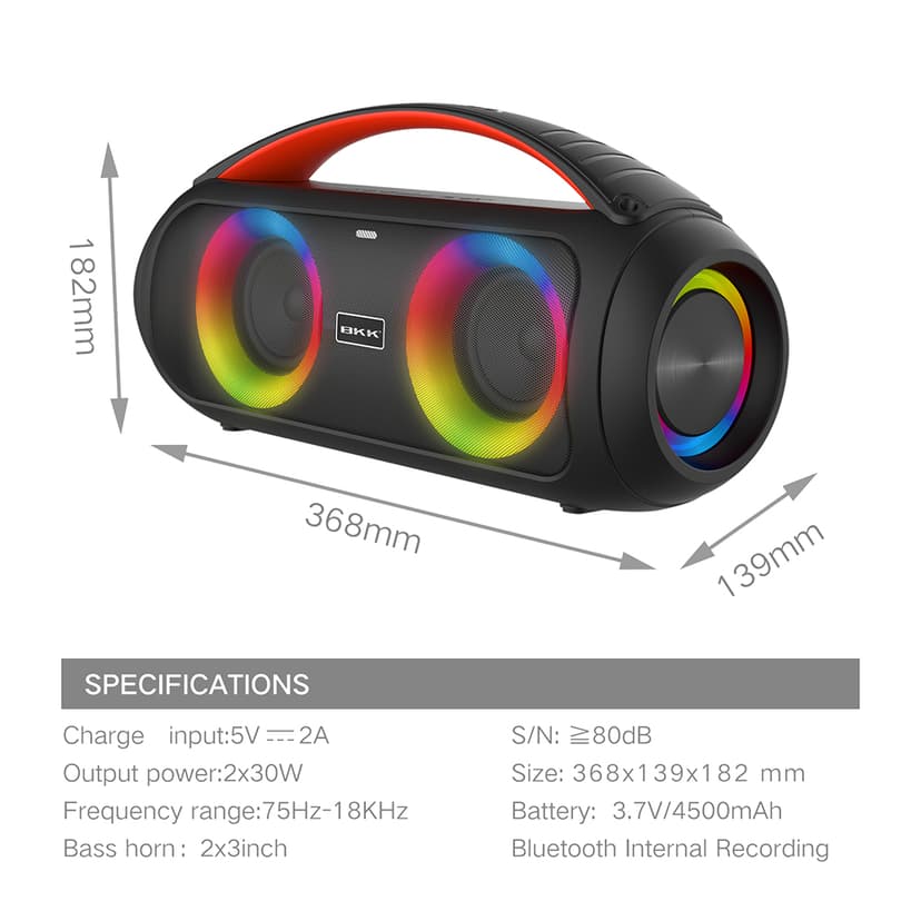 Zvucnik Bluetooth BKK B63 crni-4